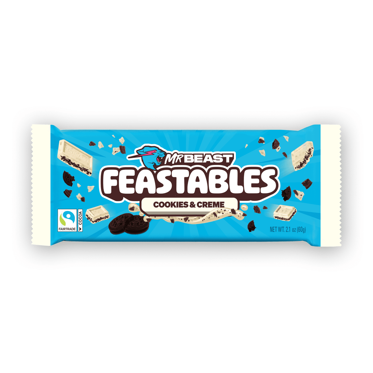 Feastables Cookies and Cream Chocolate bar