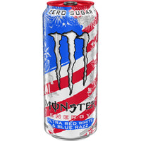 Monster Energy Ultra Red White Blue Razz can